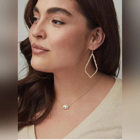 Kendra Scott Sophee Rose Gold Drop  Earrings Holiday Party Earrings - Picture 6 of 7